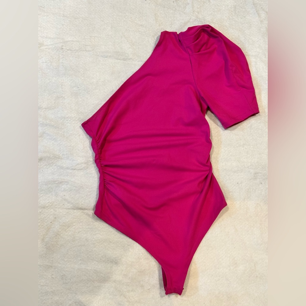 Free People Fuchsia Asymmetrical Top